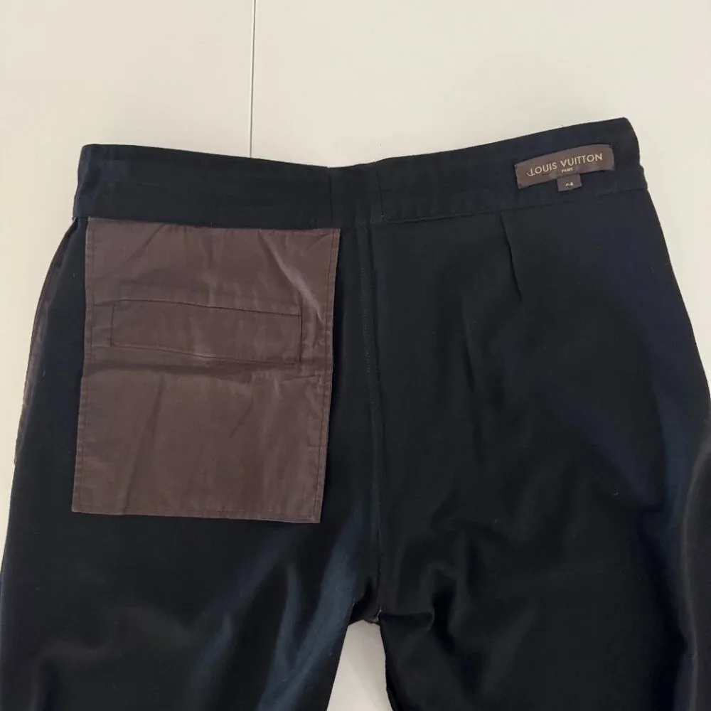 Louis Vuitton Men's Drawstring Pants Black, Size 44/US 36